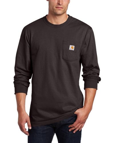 Carhartt Langarmshirt Loose Fit Heavyweight Long-Sleeve Pocket T-Shirt Adult - Schwarz