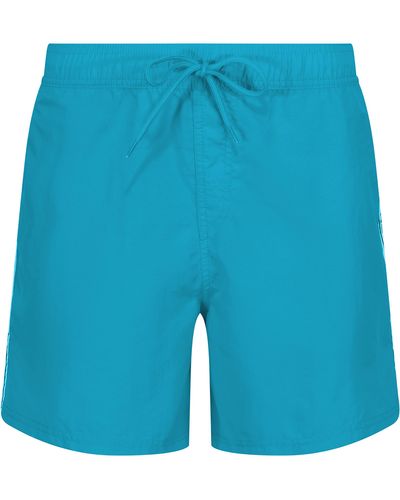Reebok S Swim Trunks In Blue With Side Taping