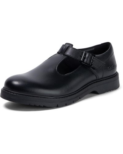 Kickers Finley T Bar Leather Shoes Uniform-Schuh - Schwarz