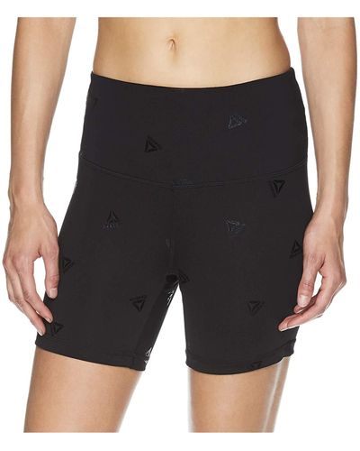Reebok S Fitted Highrise Athletic Compression Shorts - Black