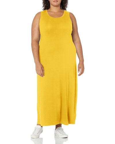 Amazon Essentials Vestido Maxi de Tirantes Mujer - Amarillo