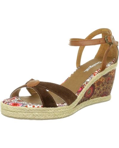 Desigual Sandalias de Cuero - Marrón