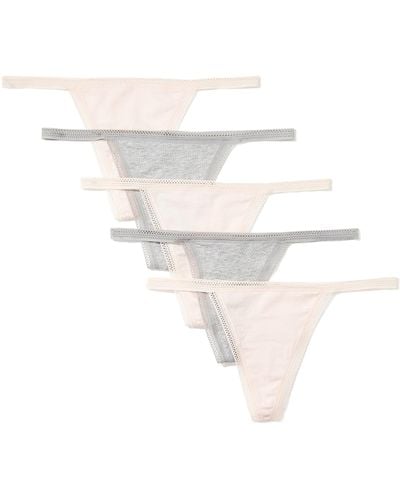Iris & Lilly Cotton G-string Knickers - White