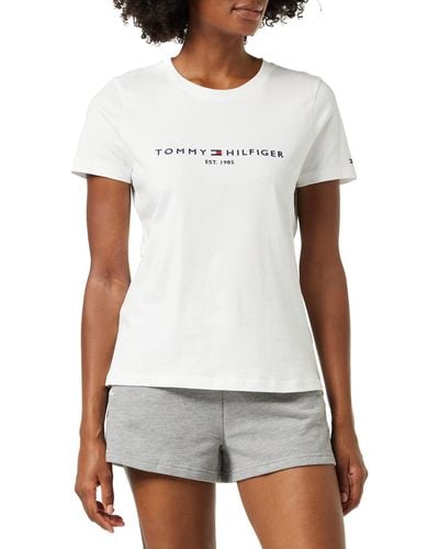 Tommy Hilfiger T-Shirt Kurzarm Heritage Rundhalsausschnitt - Weiß