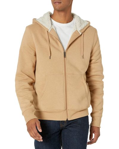 Amazon Essentials Sherpa Lined Full-Zip Hooded Fleece Sweatshirt Fashion-Sweatshirts - Neutro