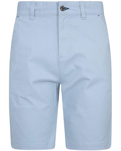 Mountain Warehouse Organic Woods Chino Shorts - Leicht, atmungsaktiv, LSF 50, viele Taschen, Kurze Hose - Ideal für - Blau