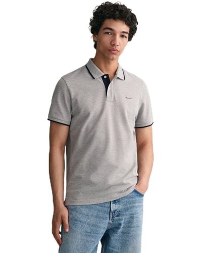 GANT 2062028-93 Pique Polo Shirt - Grey