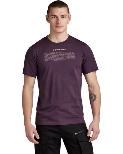 G-Star RAW Poem Slim T-shirt - Purple