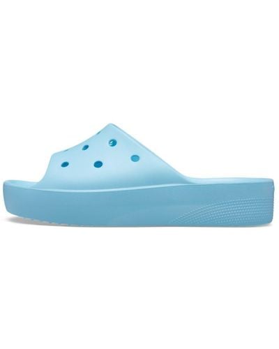Crocs™ Classic Platform Slide Glijdende Sandalen - Blauw