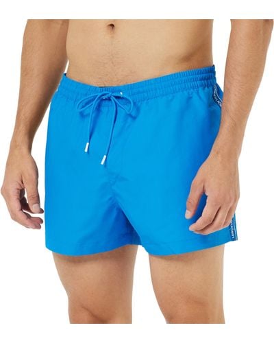 Calvin Klein Pantaloncino da Bagno Uomo Short Drawstring Corto - Blu