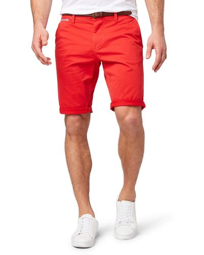 Tom Tailor Chino Basic Sommershorts Shorts - Rot