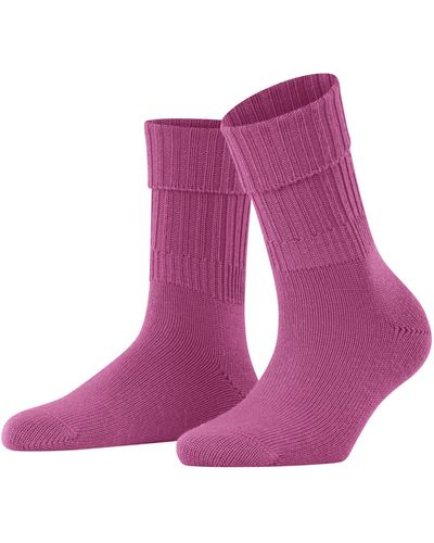 FALKE Striggings Rib W So Wool Plain 1 Pair Socks - Purple