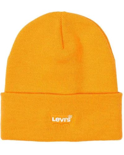 Levi's Levis Footwear And Accessoires Slouchy Beanie Tonal Batwing - Wit