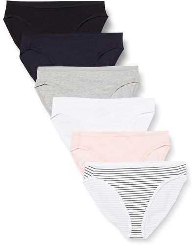 Amazon Essentials Braguitas Estilo Bikini de Talle Alto de Algodón Mujer - Multicolor