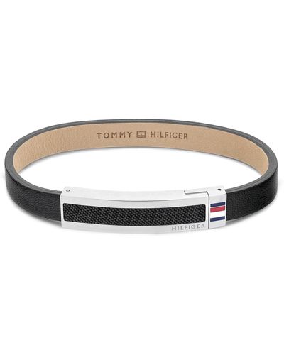 Tommy Hilfiger Jewelry Bracelet pour en Cuir Noir - 2790398