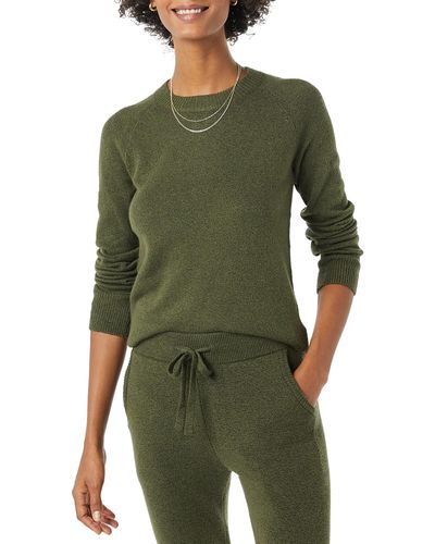Amazon Essentials Classic-fit Long-sleeve Crewneck Sweater - Green