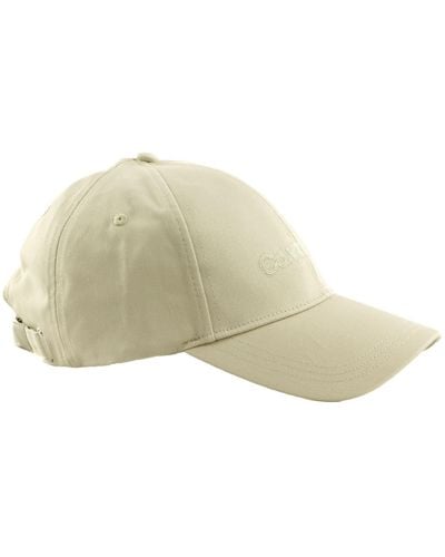 Calvin Klein Logo-Kappe aus Bio-Baumwolle - Natur