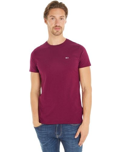 Tommy Hilfiger Tjm Xslim Jersey Tee S/s T-shirt - Purple