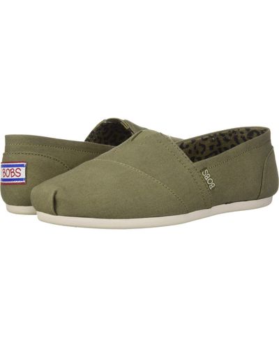 Skechers Bobs Bobs Plush-peace And Love Trainer, Olive, 6.5 M Us - Green