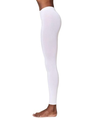 Esprit Legging Cotton W Le Ondoorzichtig Dun Eenkleurig 1 Paar - Wit