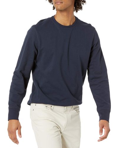 Amazon Essentials Leichtes Sweatshirt aus French Terry mit Rundhalsausschnitt - Blau