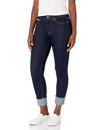 Tommy Hilfiger Tribeca Skinny Crop à Rayures Jeans - Bleu