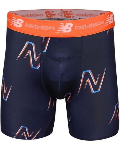 New Balance 7" Lifestyle Microfiber Boxer Brief - Blue