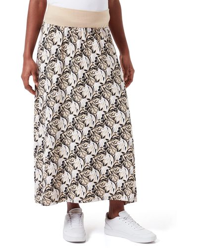 Esprit Skirt Jersey Long Under The Belly Allover Print Falda - Multicolor