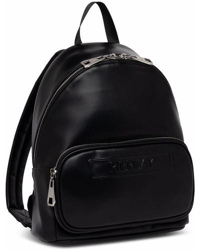 Replay Women's Backpack Made Of Faux Leather - Black
