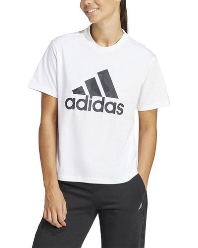 adidas Vrouwen Floral Graphic Big Logo T-shirt - Wit