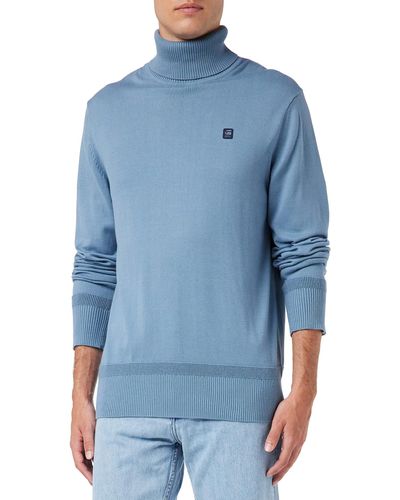 G-Star RAW Premium Core Turtle Knit Pullover Sweater - Blauw