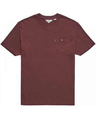 Ben Sherman Plus Size 59326 Signature T-shirt Xxl Aubergine - Purple