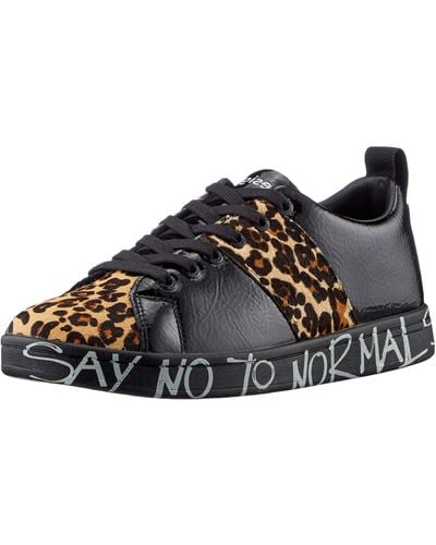 Desigual Shoes_Cosmic_Leopard Sneaker - Schwarz