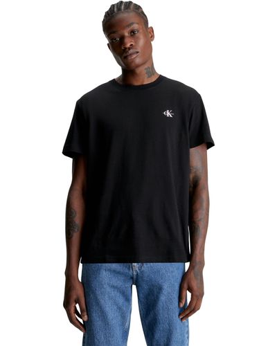 Calvin Klein Pack Of 2 Short-sleeve T-shirt Monologo Crew Neck - Black