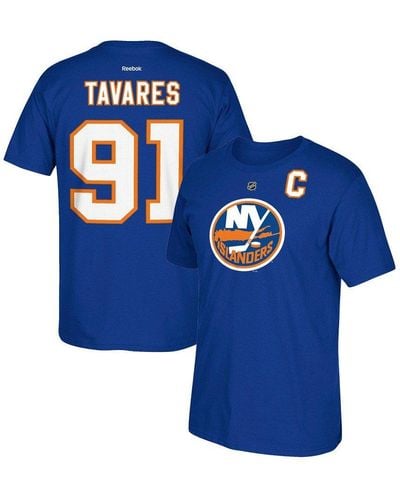Reebok John Tavares New York Islanders Blue Adult Gametime Twill Player T-shirt
