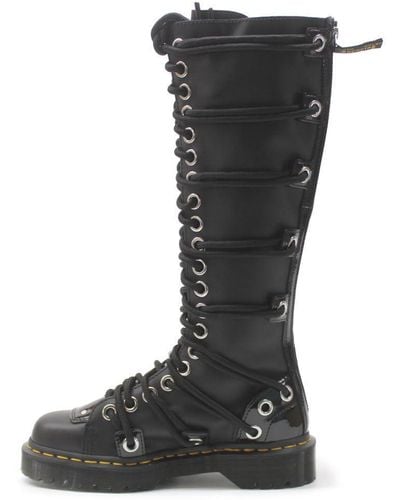 Dr. Martens S Daria 1b60 Bex Leather Black Boots 6 Uk