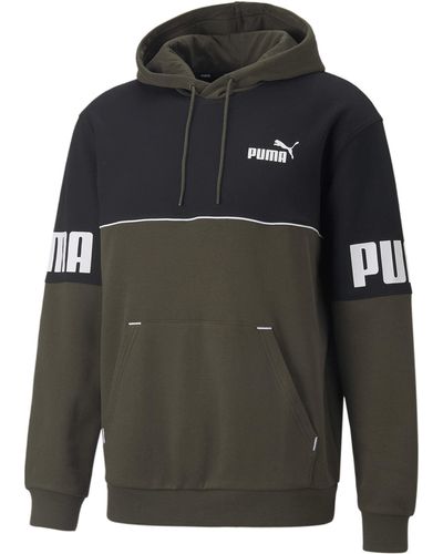 PUMA Power Colorblock Hoodie FL Sweatshirt - Grau