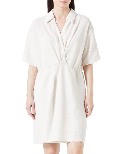 Vero Moda Vmchris SS Short Wrap Dress Wvn Vestito - Bianco