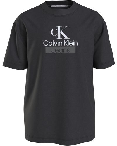 Calvin Klein CK Jeans T-Shirt da Uomo S/S - Nero