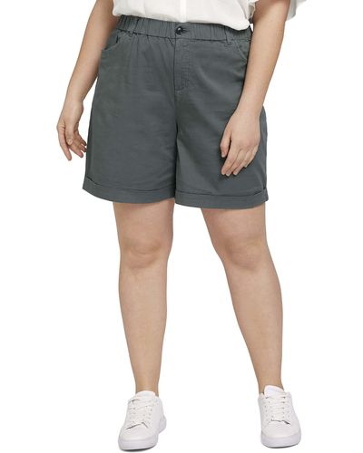 Tom Tailor MY TRUE ME Plussize Relaxed Bermuda Shorts 1025956 - Blau