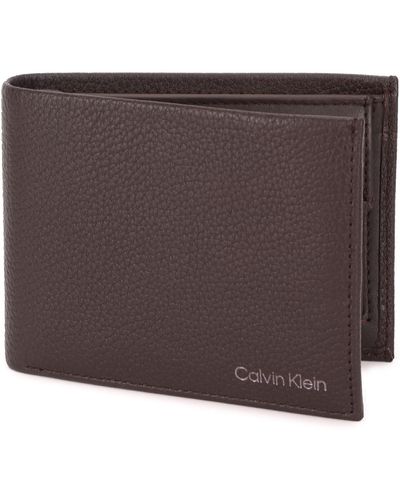Calvin Klein WARMTH BIFOLD 5CC W/ COIN - Marrón