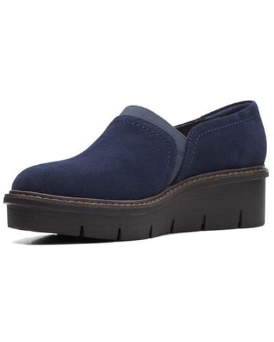 Clarks Airabell Mid Wedge Sandal - Blue