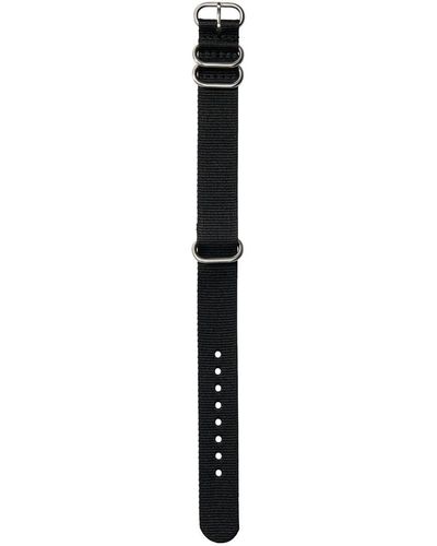 Nixon Nato Ba004-000-00 Recycled Plastic Watch Strap With Stainless Steel Buckle And Fittings 20 Mm Distance - Black