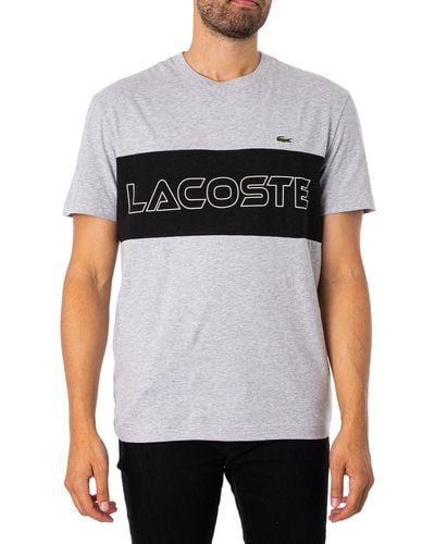 Lacoste TH1712 t-Shirt ches Longues Sport - Gris