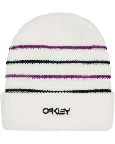 Oakley Erwachsene Mütze B1b Stripe Beanie - Weiß