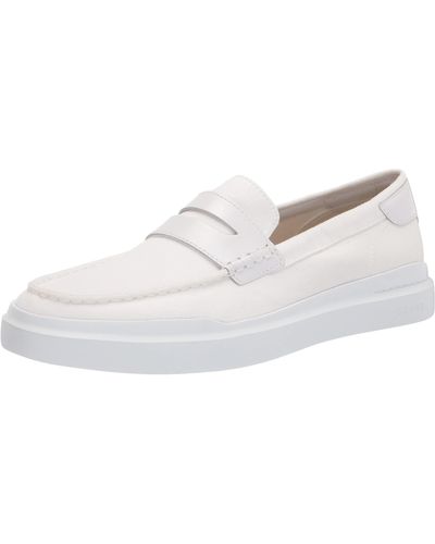 Cole Haan Mens Grandpro Rally Canvas Penny Loafer Sneaker - White