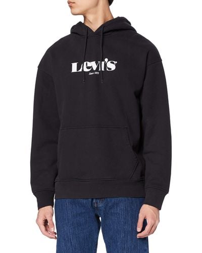 Levi's Relaxed Graphic Hoodie Modern Vintage Po Dress Blues - Bleu