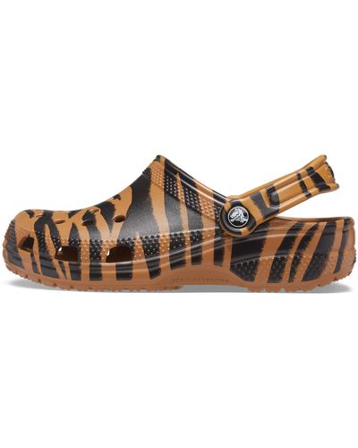 Crocs Adult Classic Animal Print Clogs Zebra And Leopard Shoes