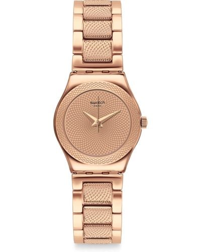 Swatch Analog Quarz Uhr mit Edelstahl Armband YSG163G - Schwarz