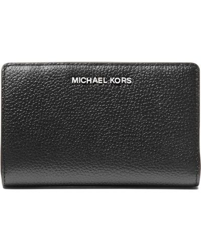 Michael Kors Medium Snap Zip Around Wallet - Black